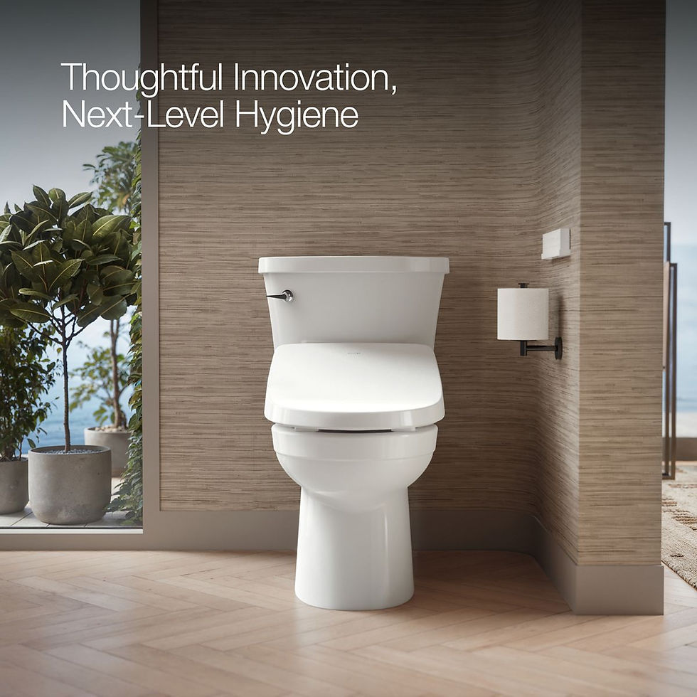 Thumbnail: Kohler C3 Round-front bidet toilet seat with remote control — K-28118