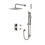 Thumbnail: Aquabrass Xpress Square Thermostatic Shower Trim Kit 2-way Shared, XPSK01