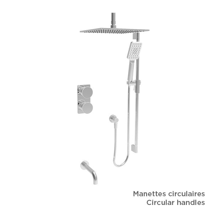 BARIL Complete thermostatic pressure-balanced shower kit (handle… — PRR-4304-80