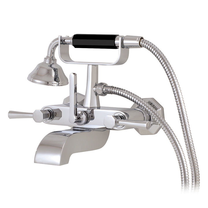 Aquabrass Otto Wallmount cradle tub filler with handshower - 53004