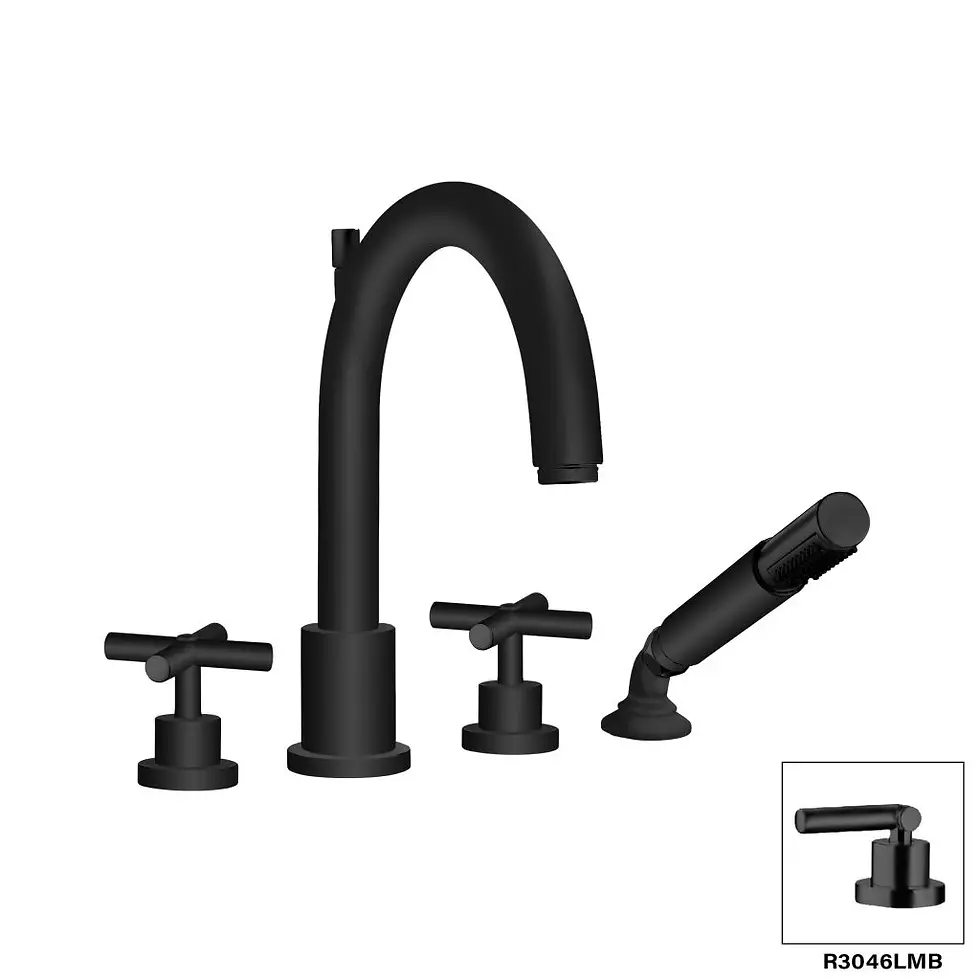 Thumbnail: AQ TEMPO 4-Piece Deck Mount Tub Faucet with Hand Shower