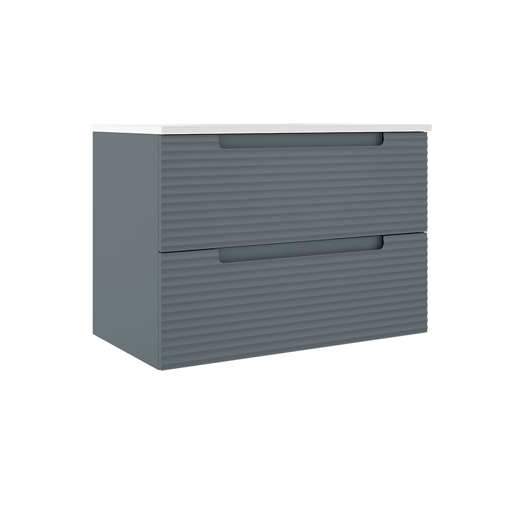 ICO Coda Rippled Two Drawer WallMounted Vanity bathroomscanada