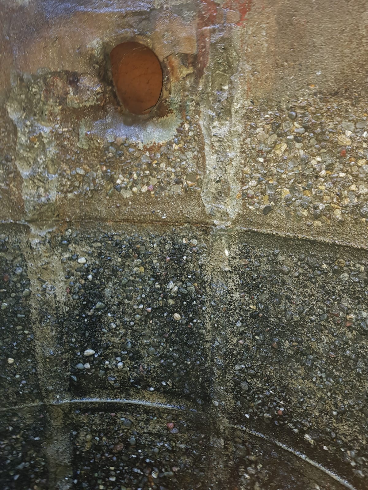 Beton nach Sandstrahlen