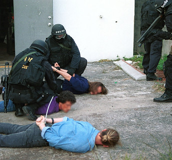 Special Response Team in action, showcasing the application of advanced police surveillance, covert audio-video streaming, and tailored law enforcement technology solutions provided by Reeves Technology Group.