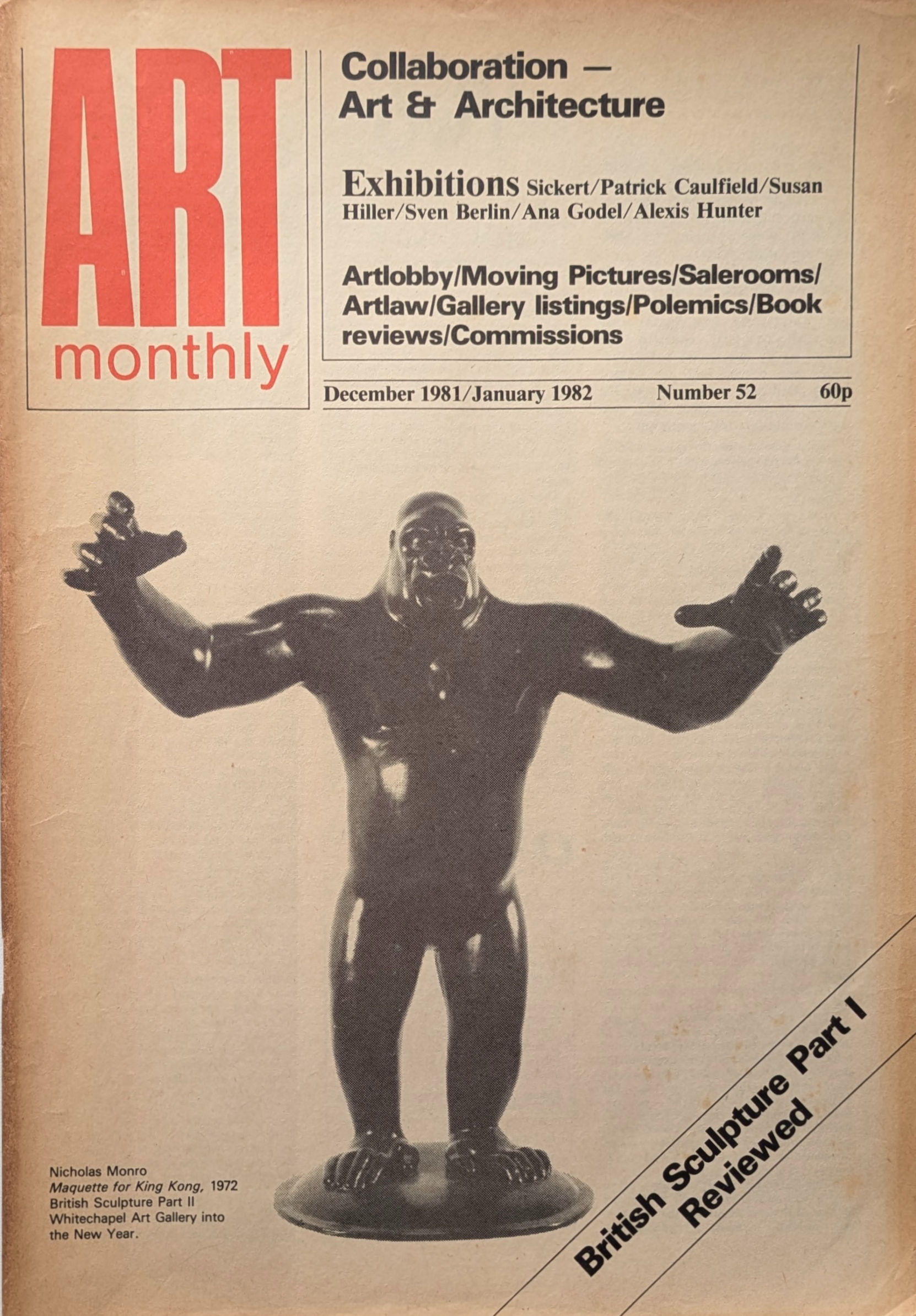 ART monthly December 1981 / January 1982 Number 52 Collaboration Art &