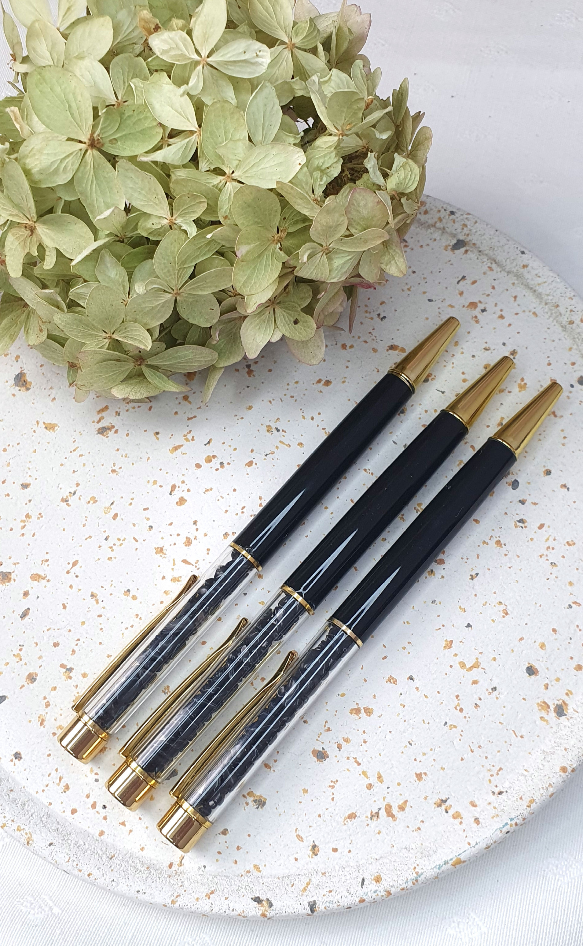 Kristall Kugelschreiber schwarzer Turmalin