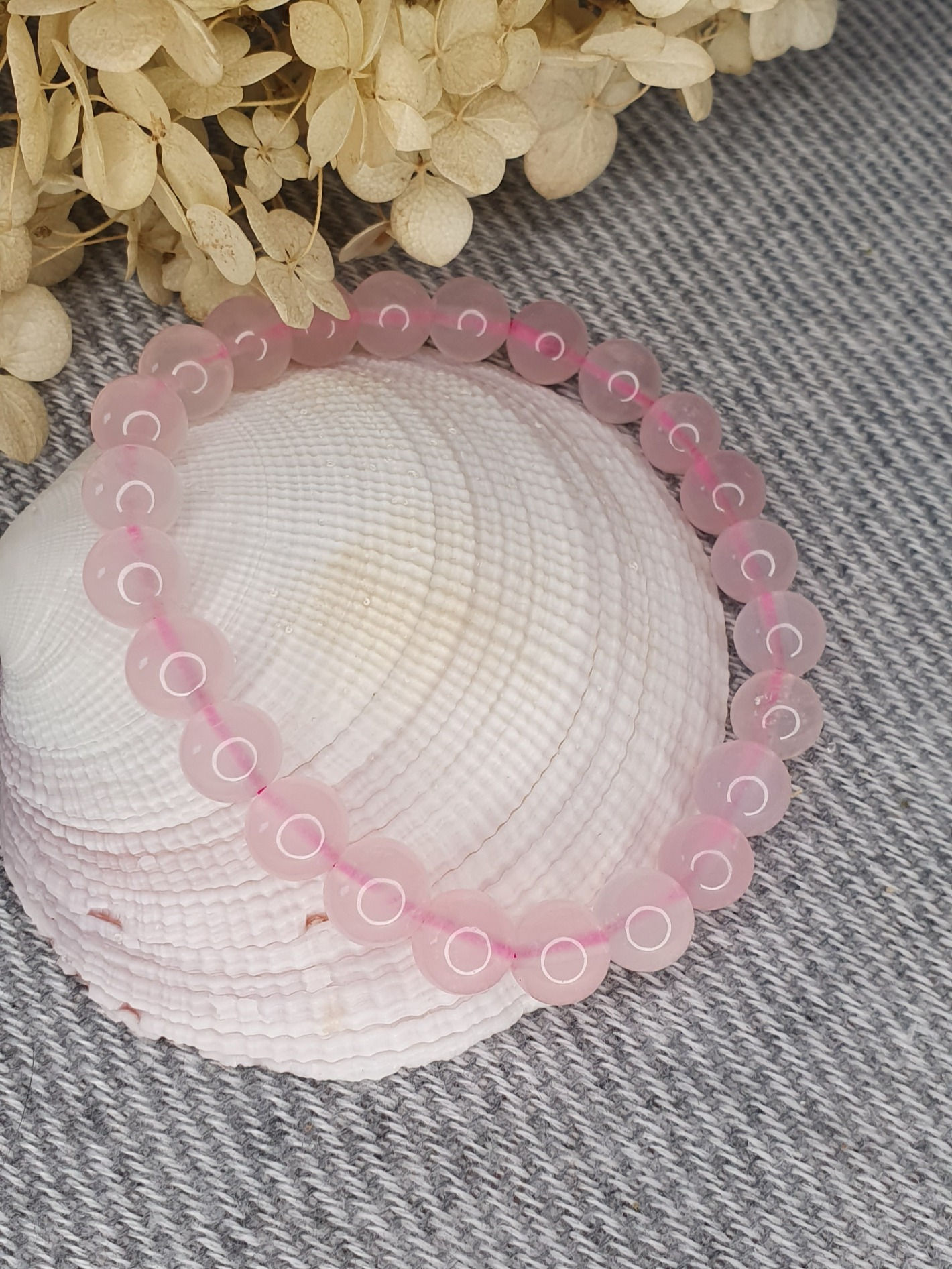 Edelsteinarmband Rosenquarz