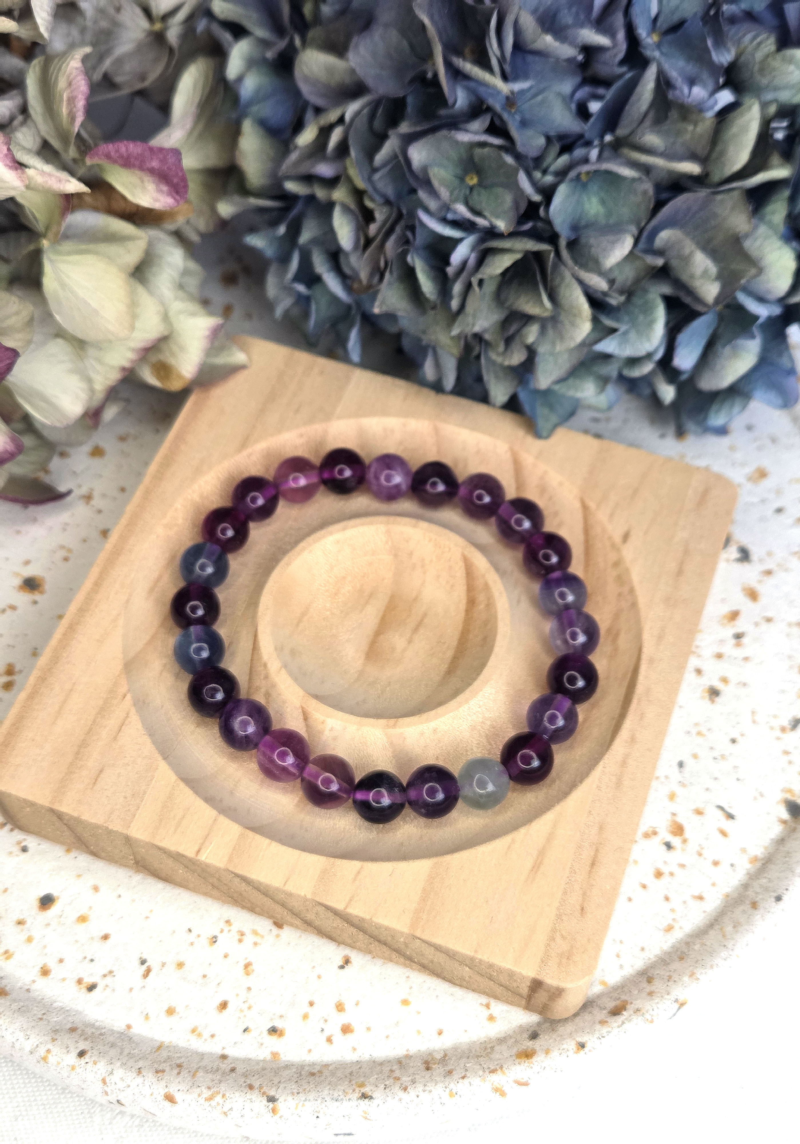 Edelstein-Armband Fluorit,lila