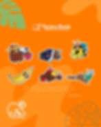 vista frontal de stickers, adhesivos de oso perezoso