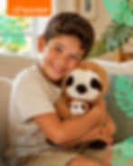 Peluche Perezoso con pañuelo típico con Osito Bebé 30 cm