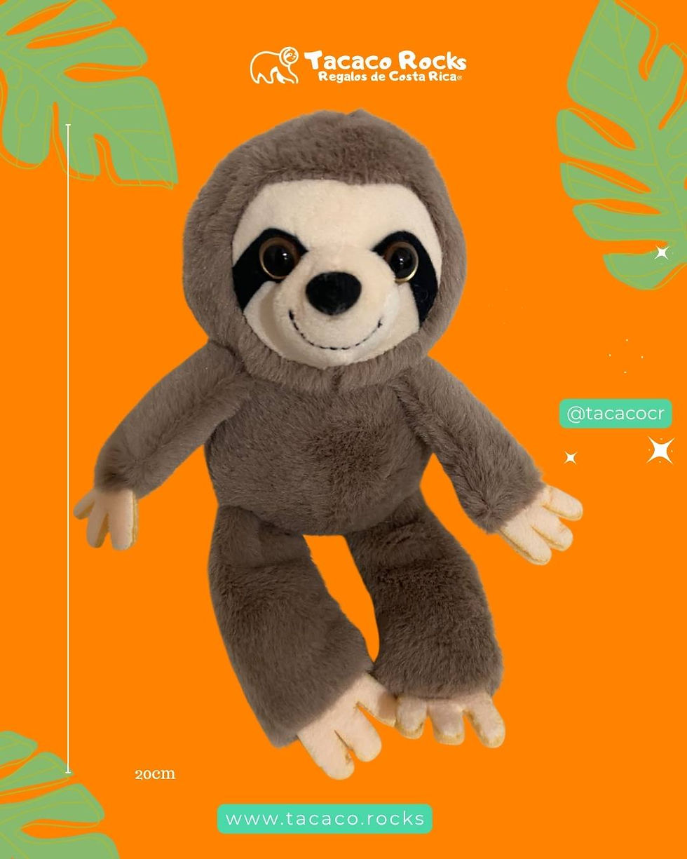 Miniatura: vista de frente peluche de perezoso, llavero perezoso, peluche 20 cm, perezoso de selva peluche, regalo tierno original