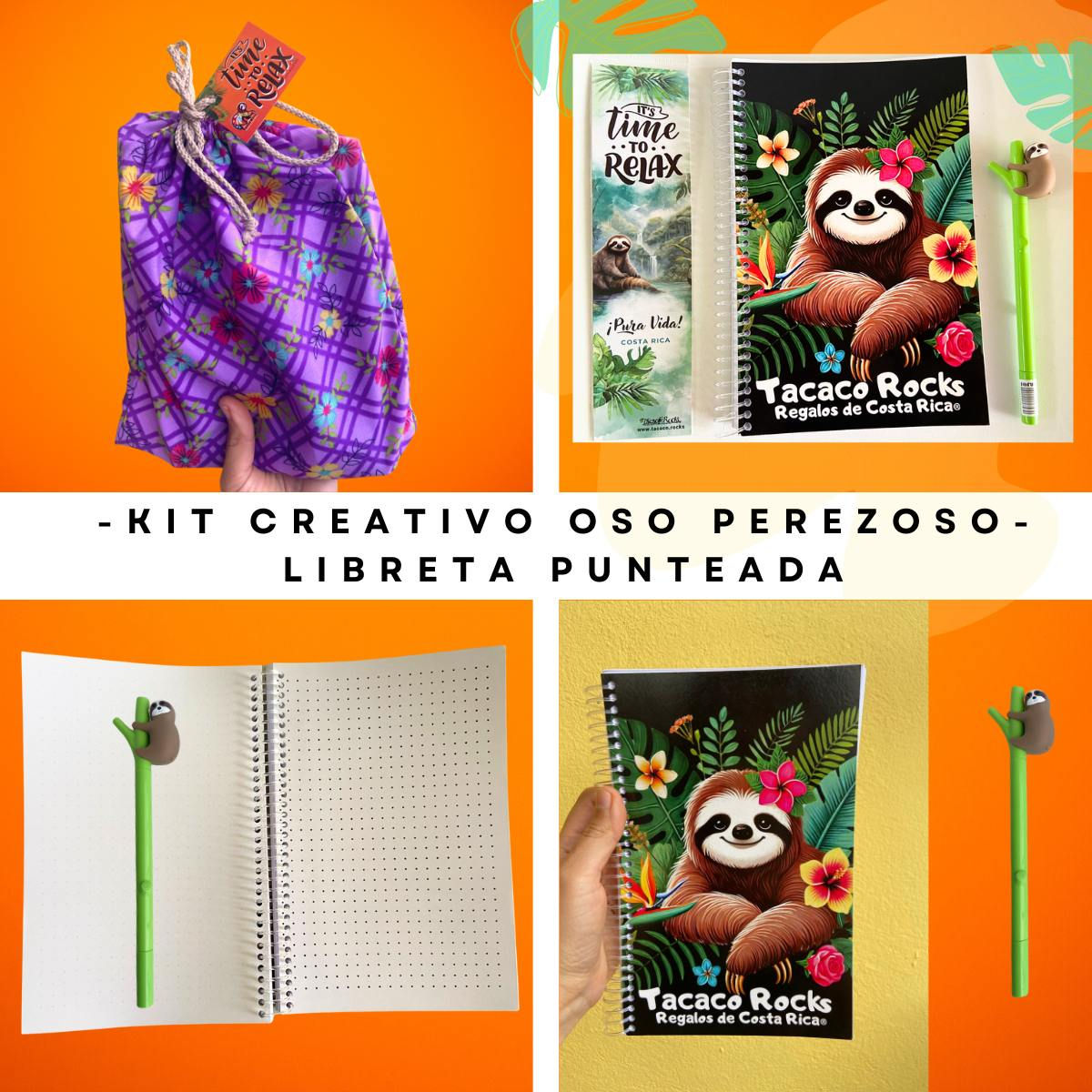 kit de libreta punteada de oso perezoso