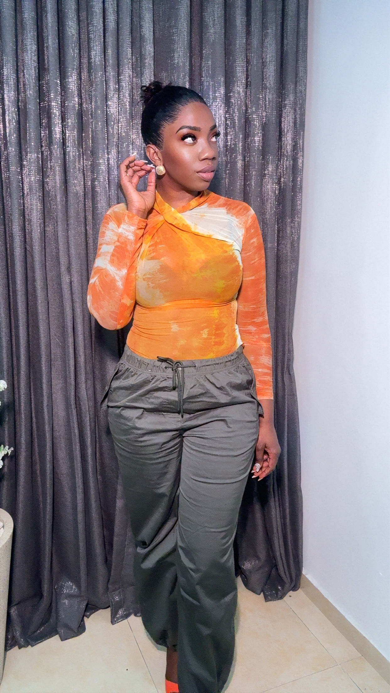 Adire mesh Top 6