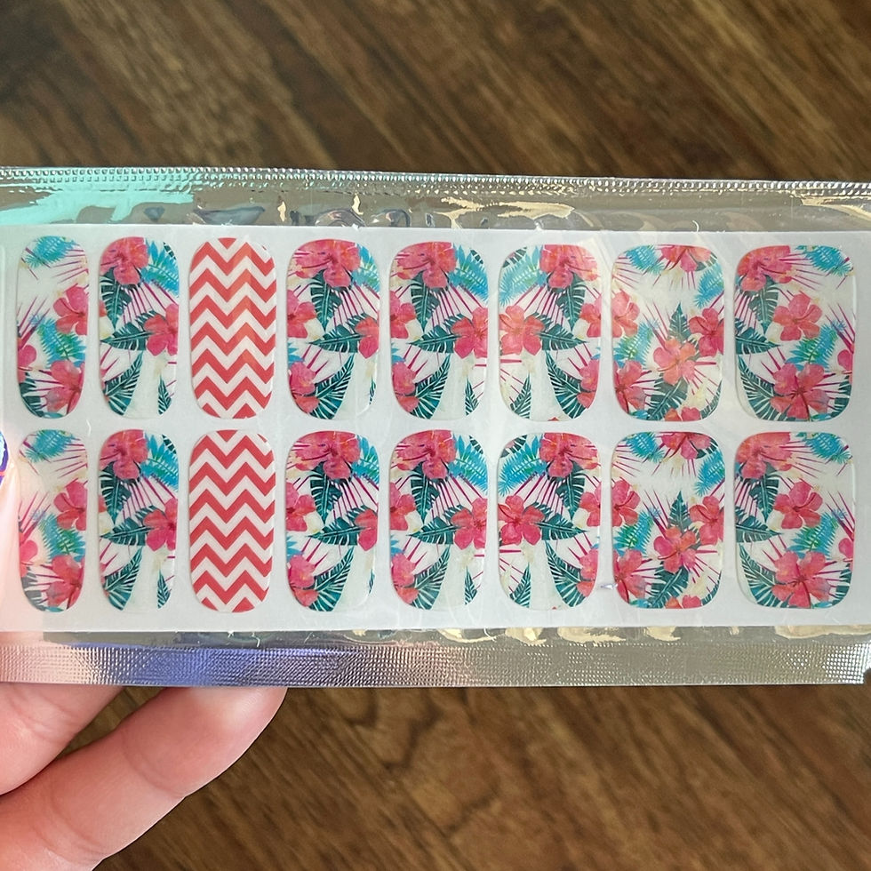 Thumbnail: Tropic Like It's Hot nail wrap stickers - 16 count