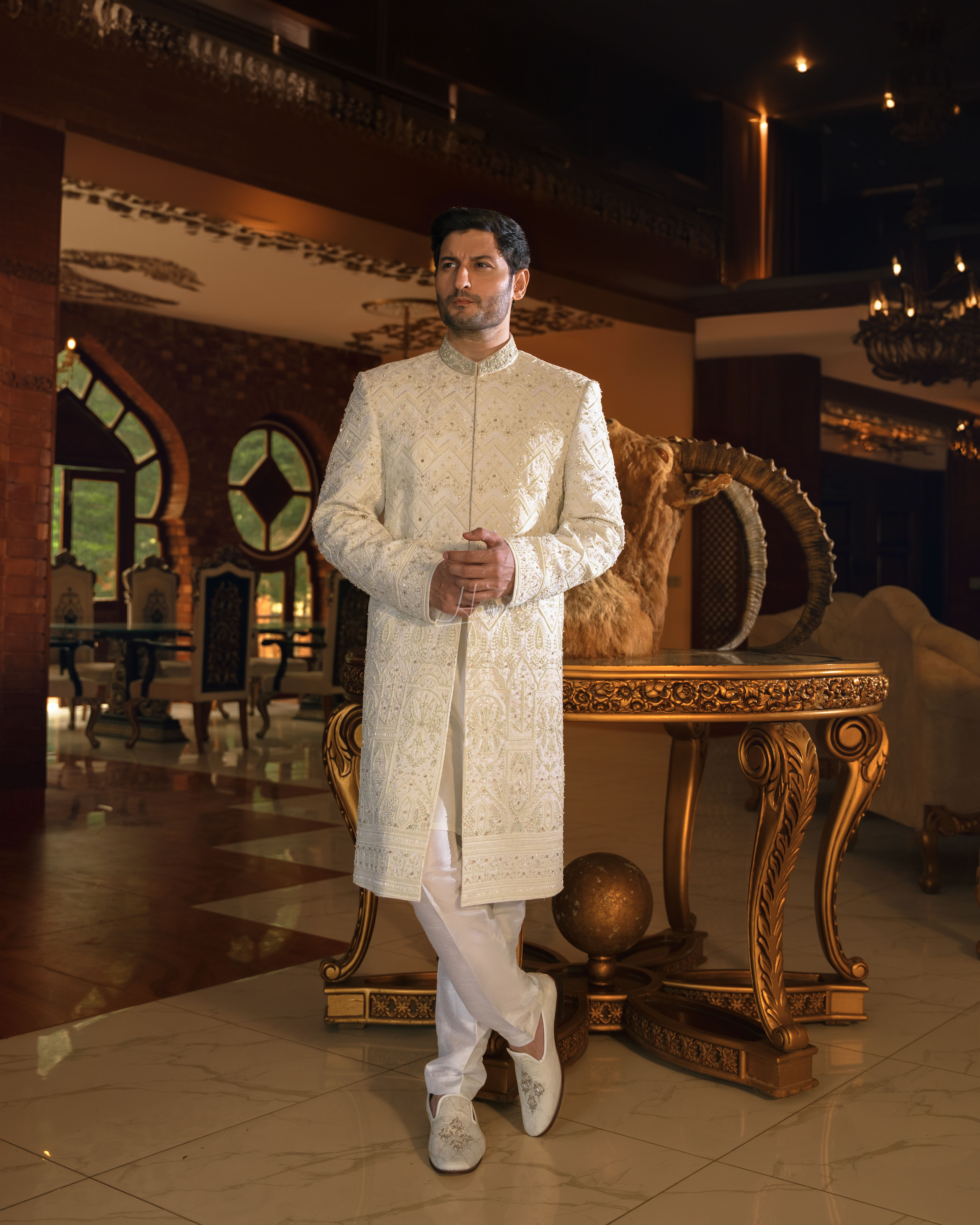 Off-White Embroidery – Regal & Handcrafted