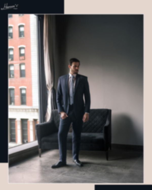 Noir Luxe – Navy Blue Executive Suit