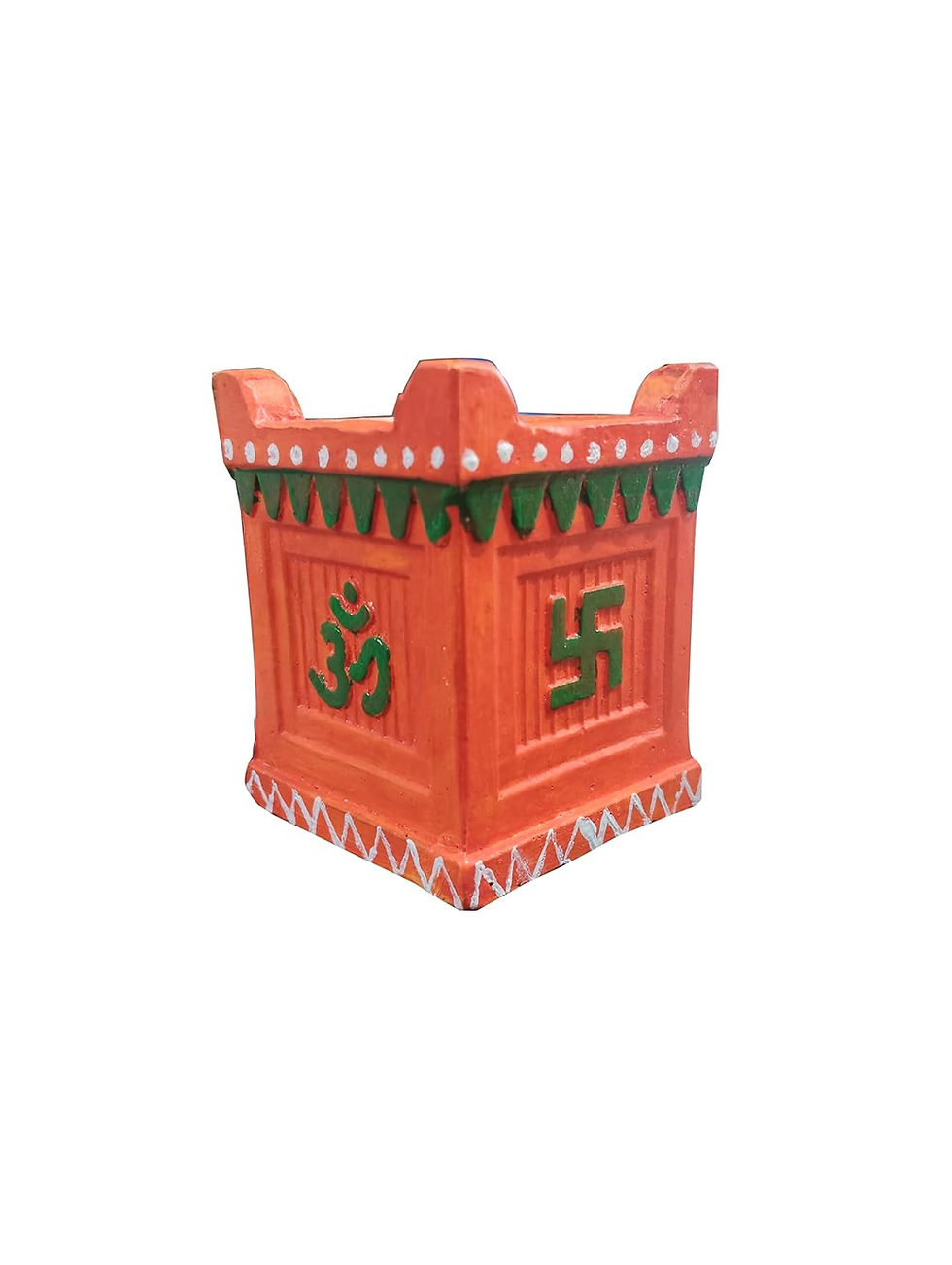 Thumbnail: Lekshika Tulsi Diya with Free Teacandle | 12 Set | Terracotta Mitti
