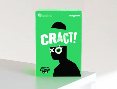 Bright green Cract! card game box