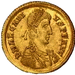 Figure d'Arcadius I,I Empereur romain d'orient