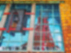 Big Pit Reflection (Pit Head&Winding House), 2025, acrylic on canvas, 91.4x121