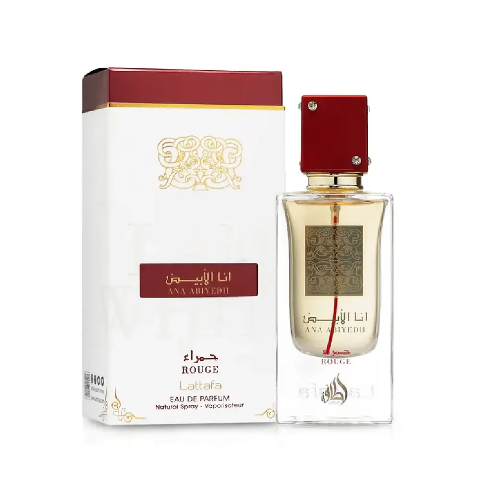 Lattafa Ana Abiyedh Rouge perfume, 60ml bottle