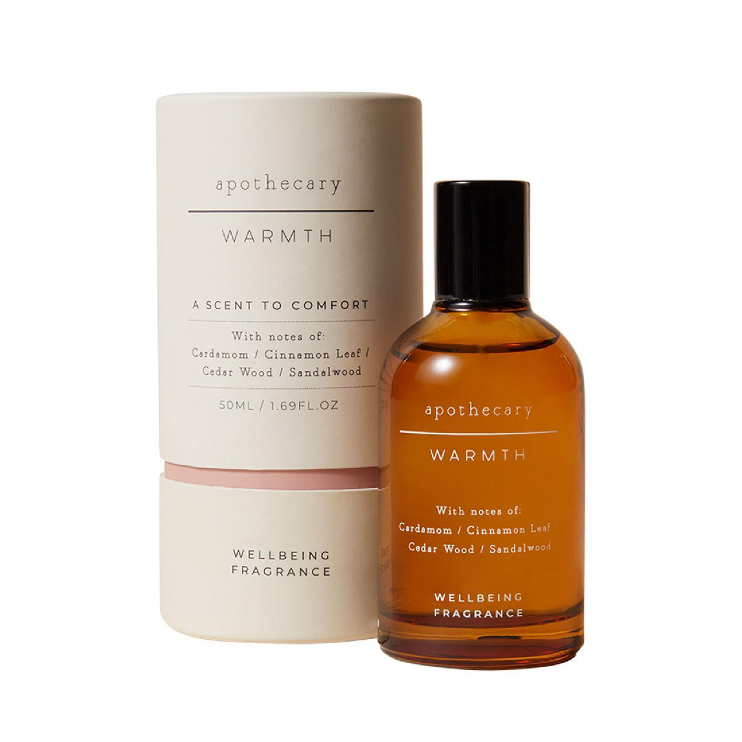 Apothecary Warmth Eau De Parfum: A scent of comfort with notes of cardamom, cedar wood, sandalwood