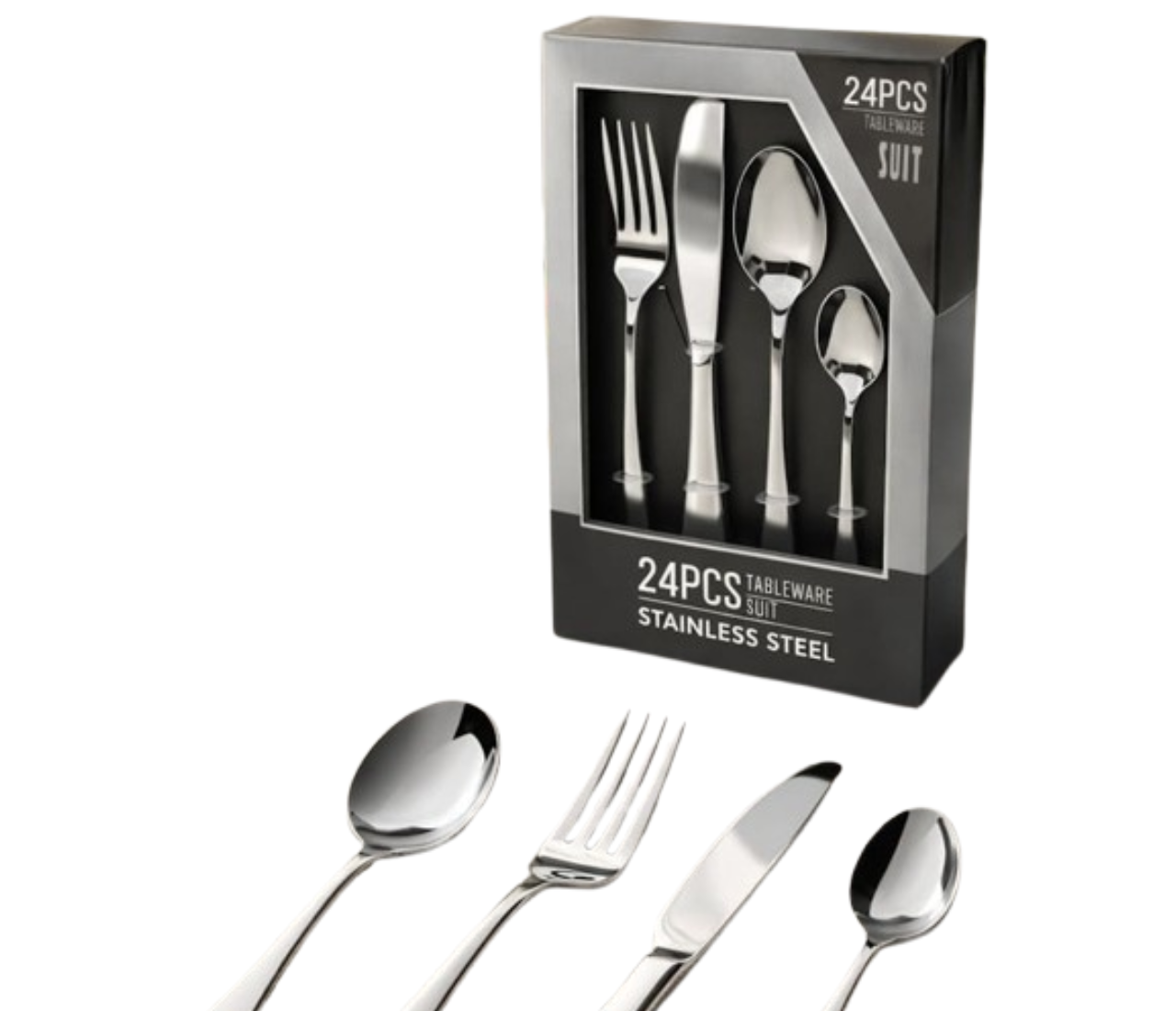 24PCS Tableware Suit Stainless Steel