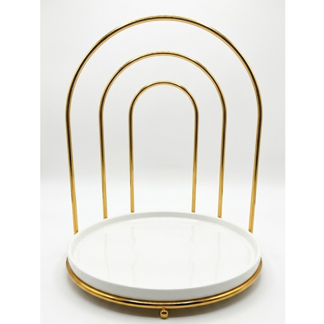 Gold Ceramic Dessert Stand