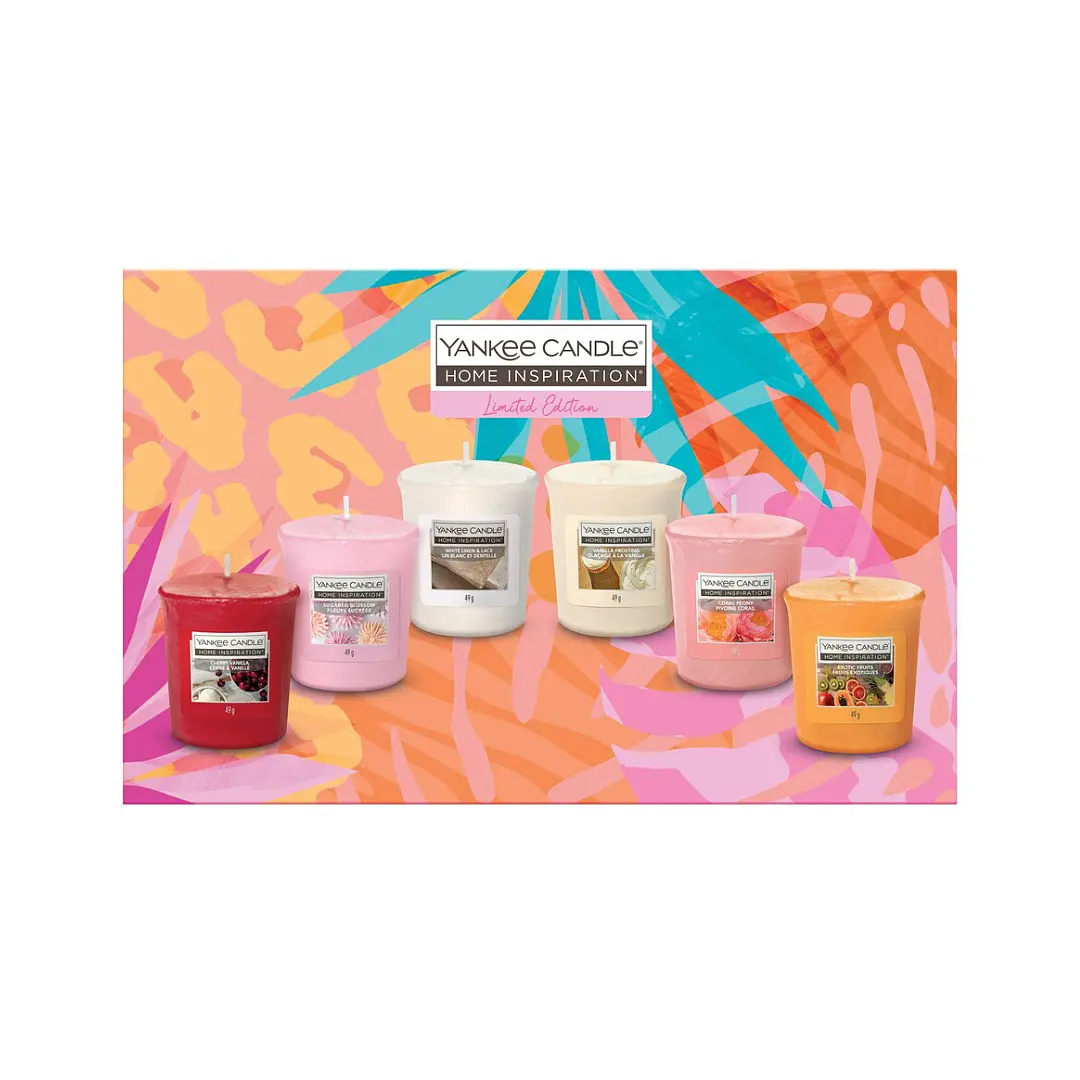 Yankee Candle Votive Giftset 6 x 49g – six scented votive candles in assorted fragrances, beautifully packaged for gifting or
