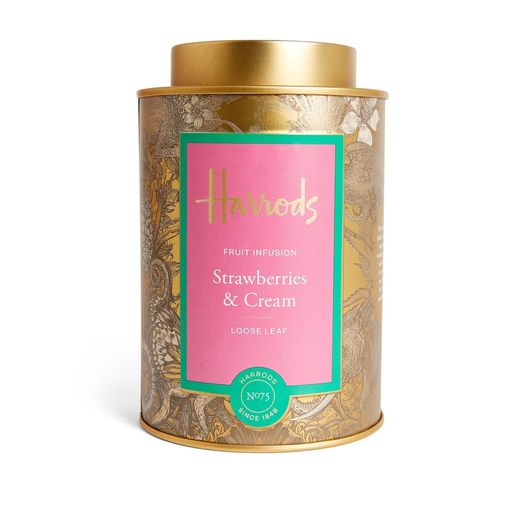 Harrods Fruit Infusion Strawberries & Cream Loose Leaf 125g