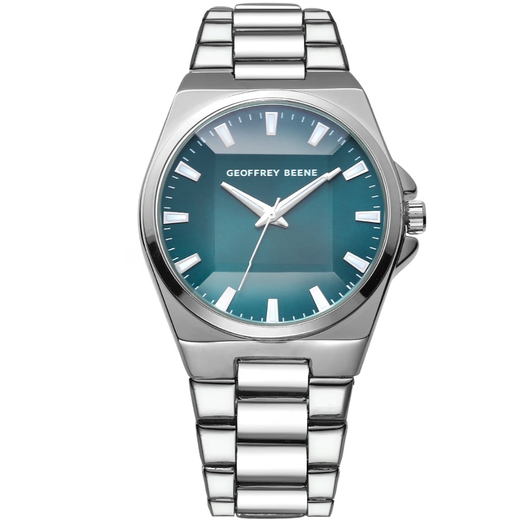 Geoffrey Beene Men's Stainless Steel Dress Watch Classic Quartz