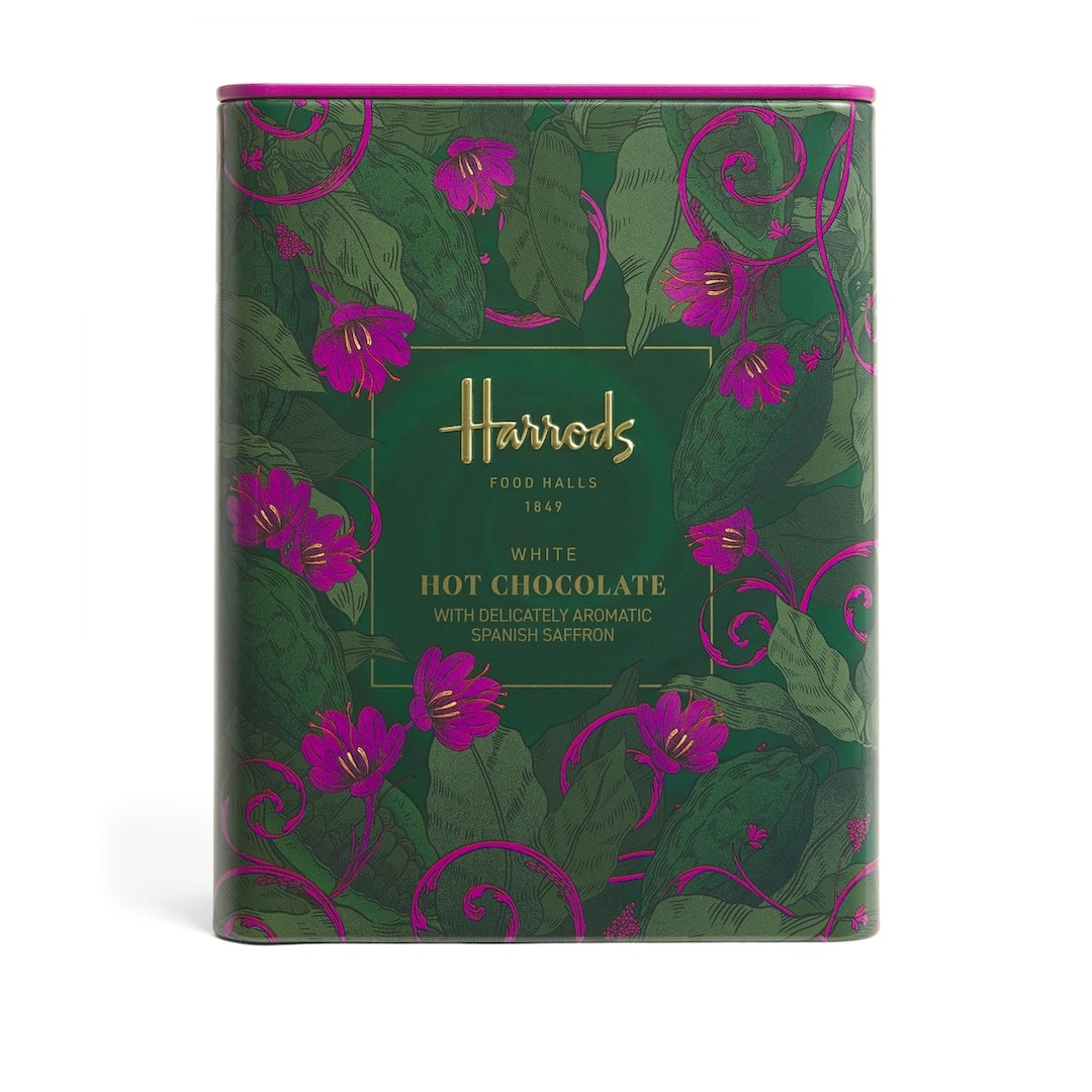 Harrods White Hot Chocolate With Delicately Aromatic Spanish Saffron 250g