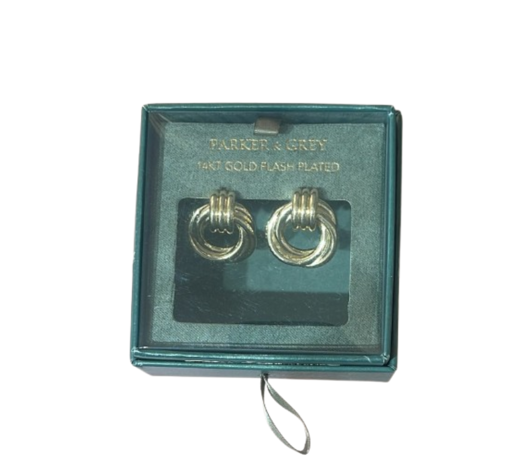 Parker & Grey Gold Interlocking Ring Studs
