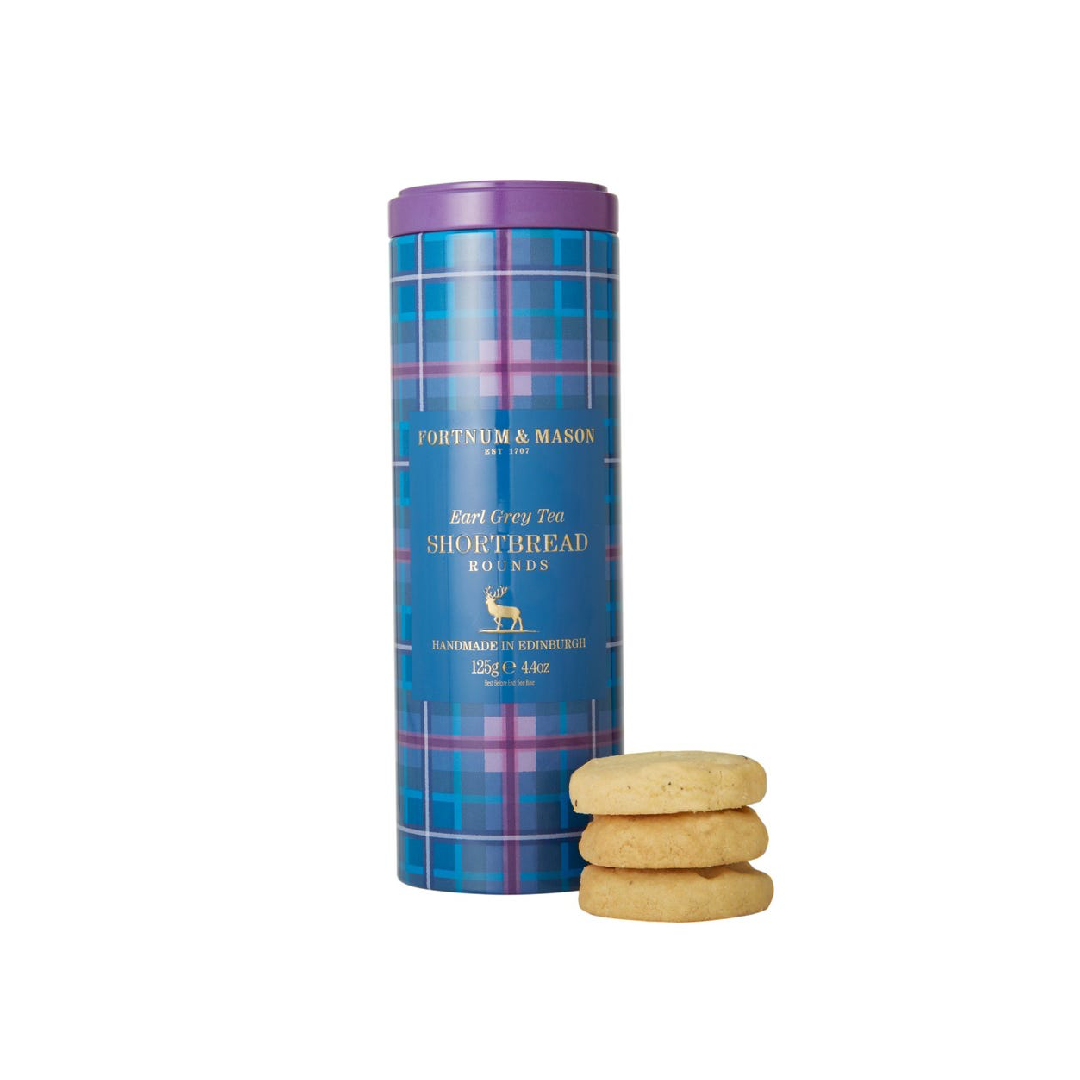 Earl Grey Tea Shortbread Rounds in tin