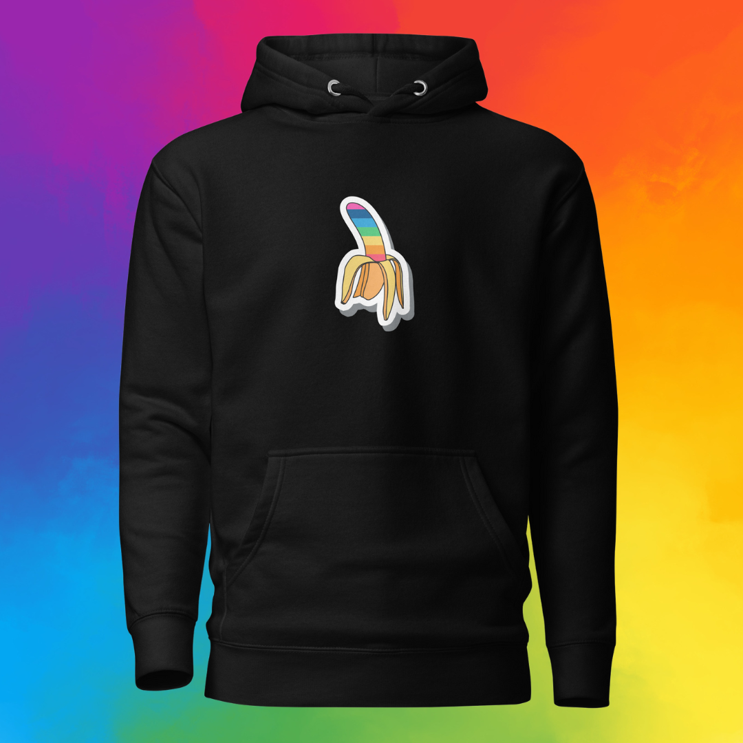 Rainbow Banana Gay Pride Hoodie
