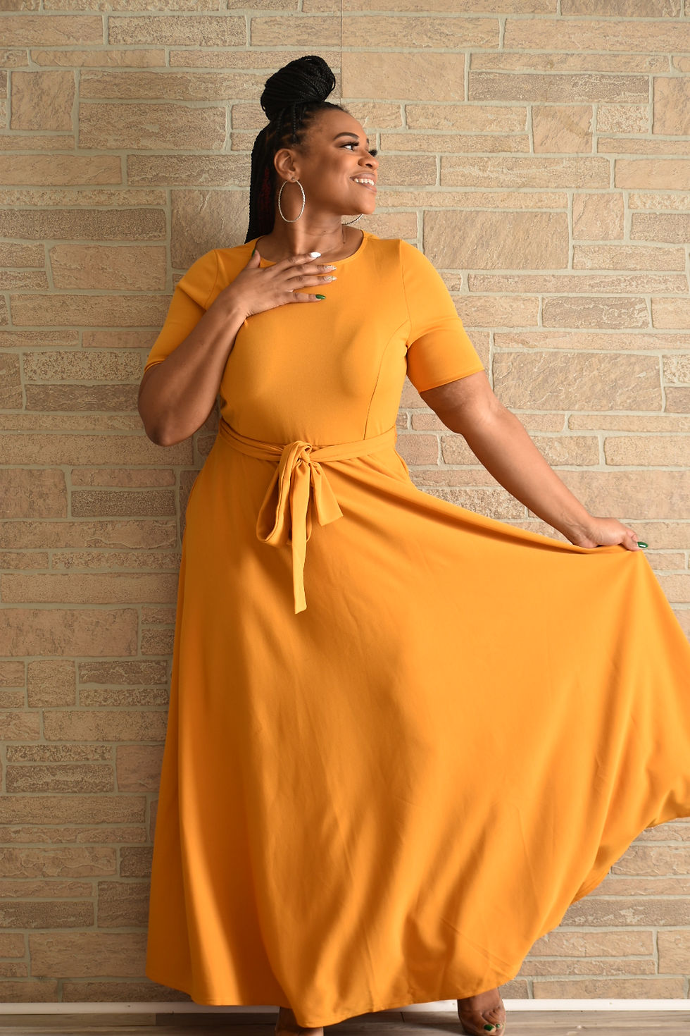 Thumbnail: Forever Spring Dress Mustard