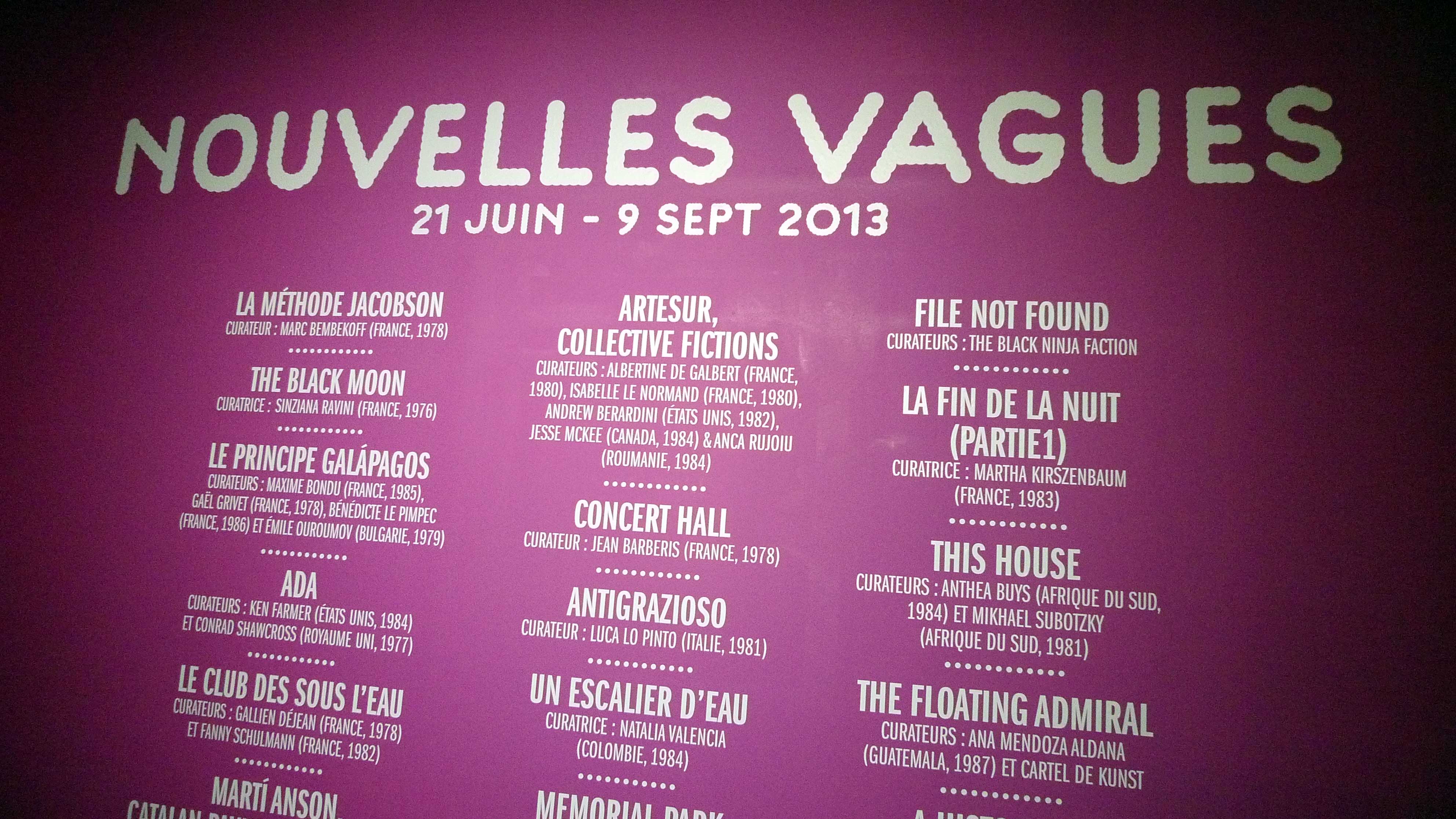 NOUVELLE VAGUES, Palais de Tokyo