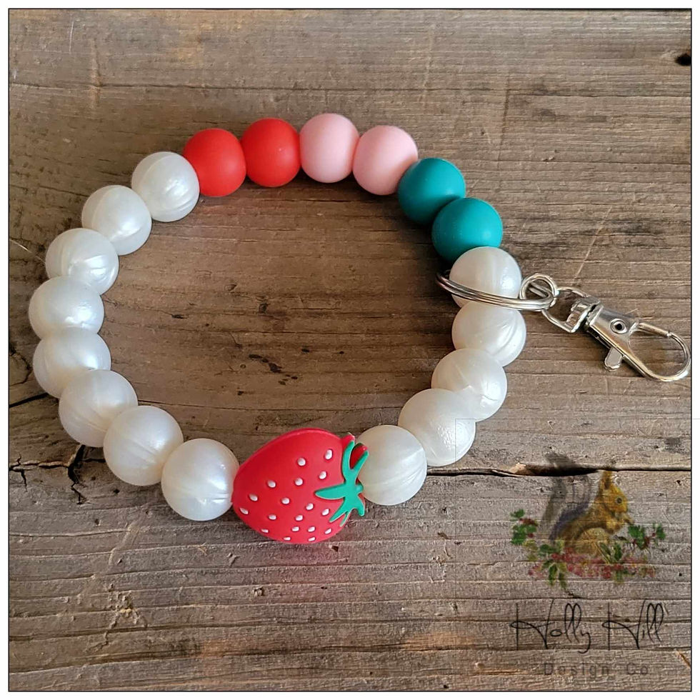 Sweet Strawberry Silicone Wristlet