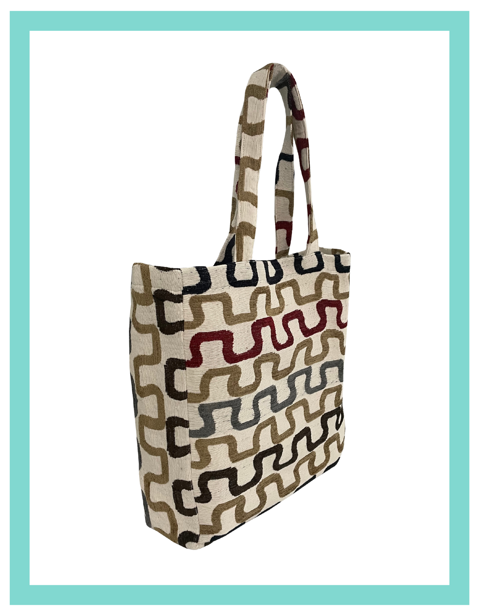 Fabric tote bag, Multi Purpose Shoulder Bag (Brown Shades)