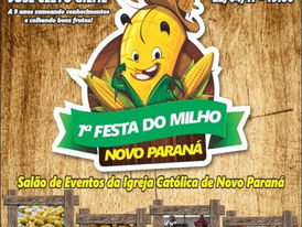 1ª Festa do Milho será realizada na Comunidade Novo Paraná