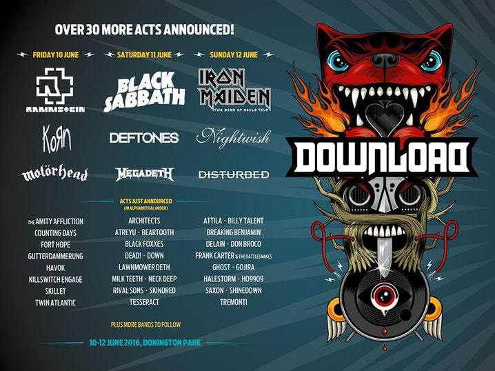 DOWNLOAD FESTIVAL 2016: HUGE line up announcement.
