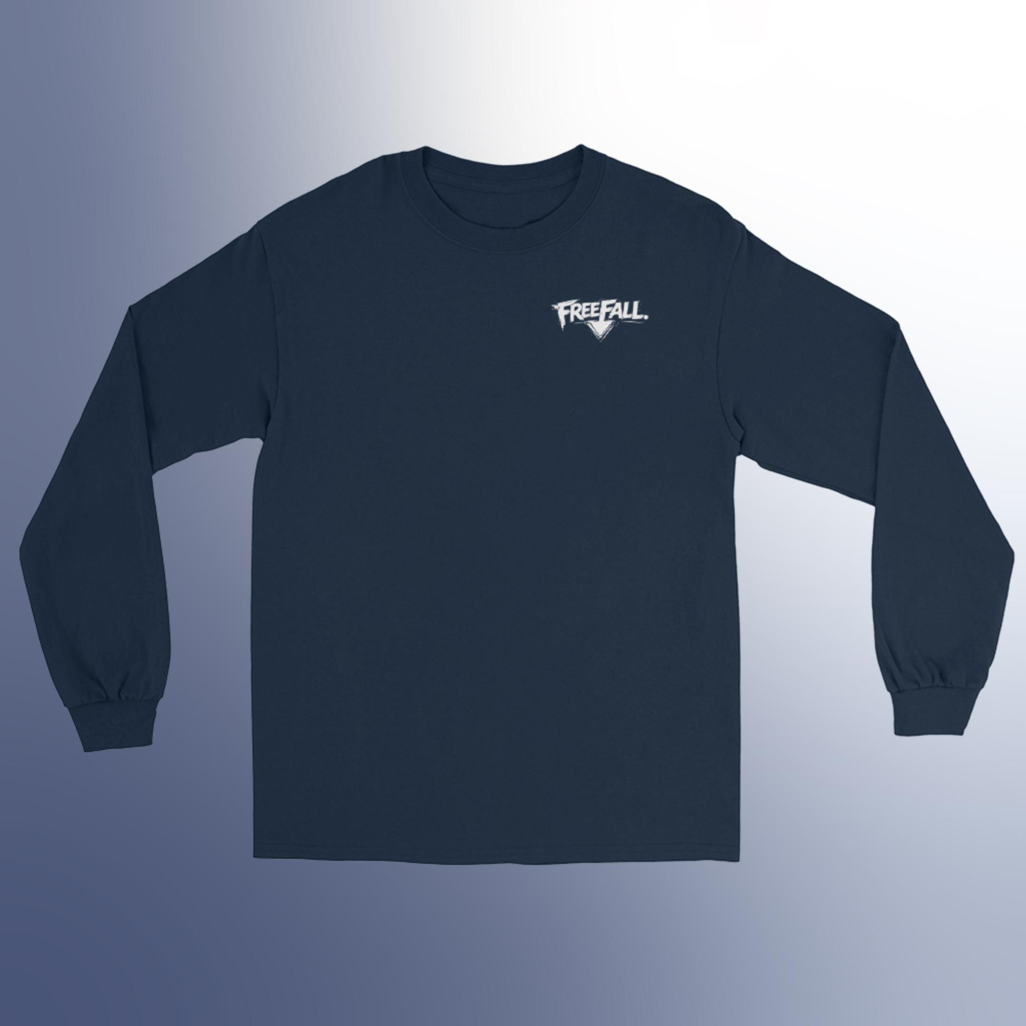 FreeFall. Logo Unisex Long Sleeve (Navy)