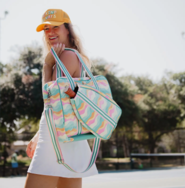 Thumbnail: Neon Abstract Colors Pickleball Tote Bag