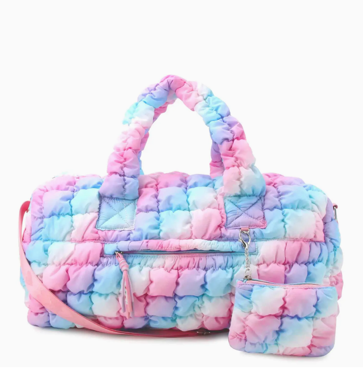 Quilted Scrunchies Large Ombre Duffle Bag