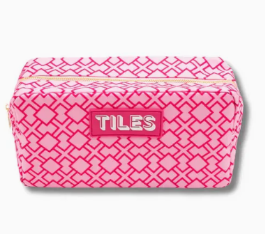 Pink Geometric Mahjong Tiles Bag - My Fair Mahjong