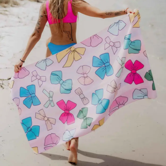 Girly Bows Cute Pool Towel