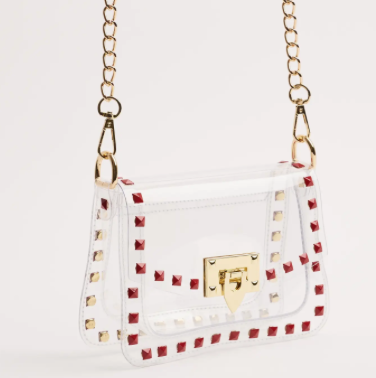 The Jackie Clear Purse: Red
