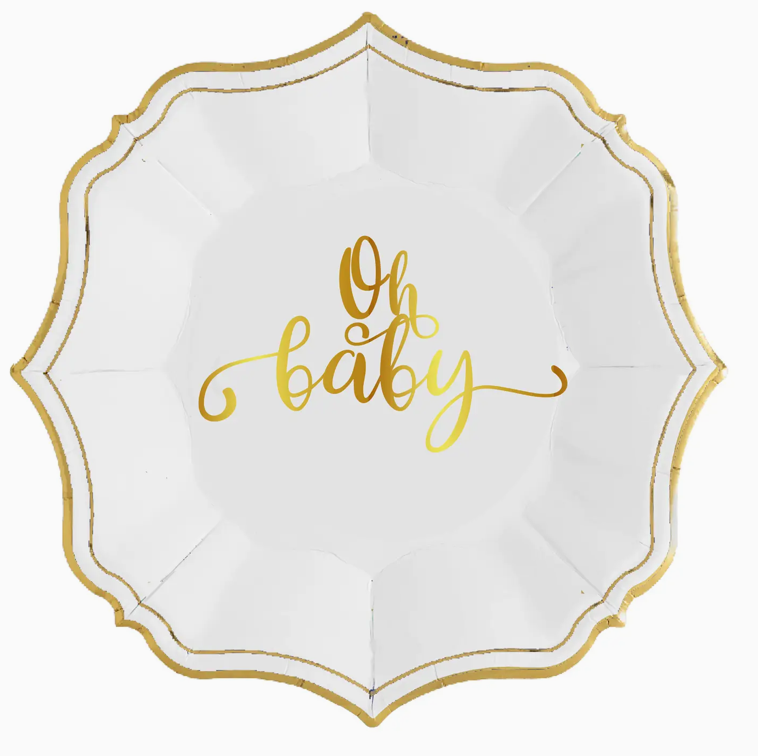 Oh Baby Dessert Plates s/8