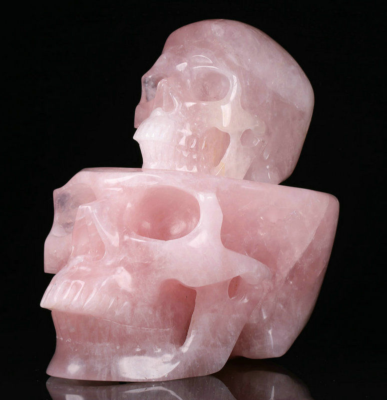 Thumbnail: 8.0 Inch Rose Quartz Skull Crystal Ashtray