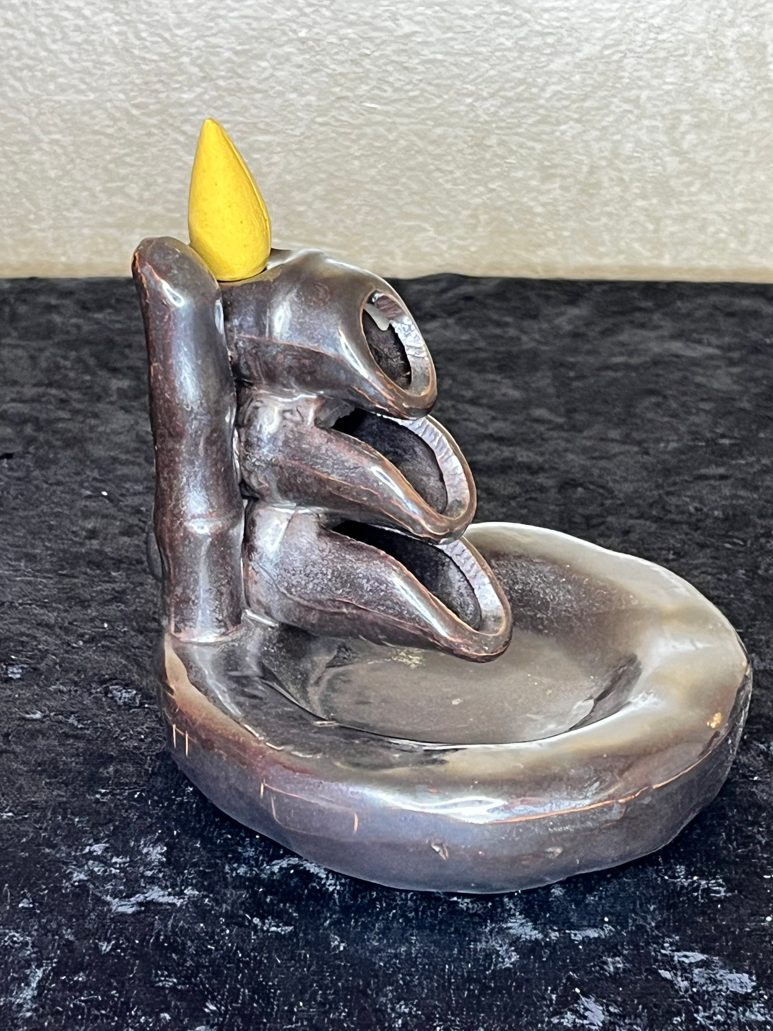 BACKFLOW INCENSE BURNER: Medium Stacked Bamboo